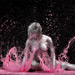 Pink splashing