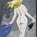 Femme sous la pluie